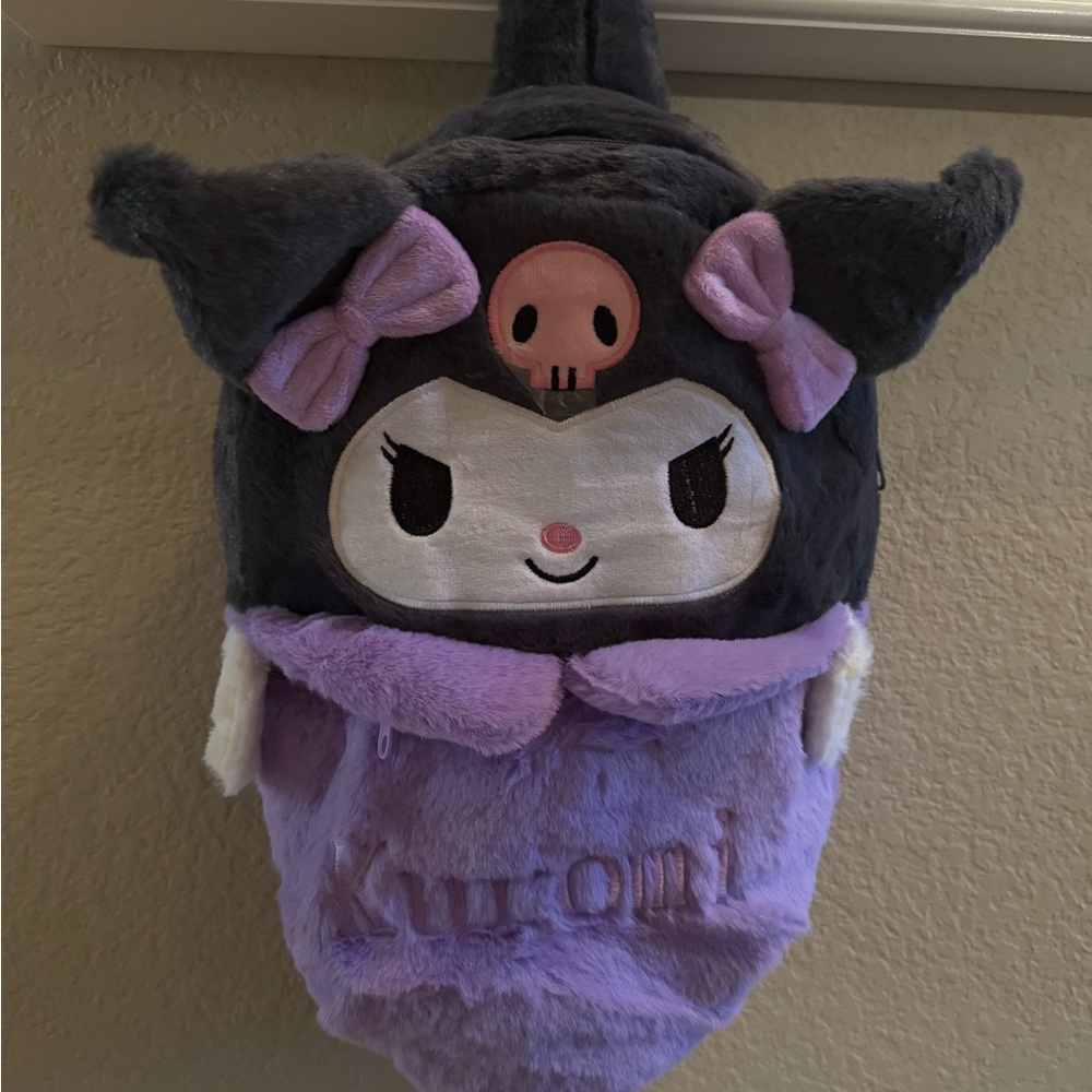 Sanrio Hello Kitty Friends Kuromi Embroidered Plush Backpack NIP
